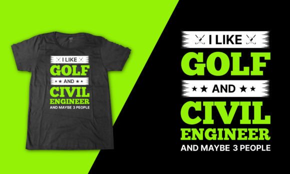 Civil Engineer Golf Lettering Svg Quote