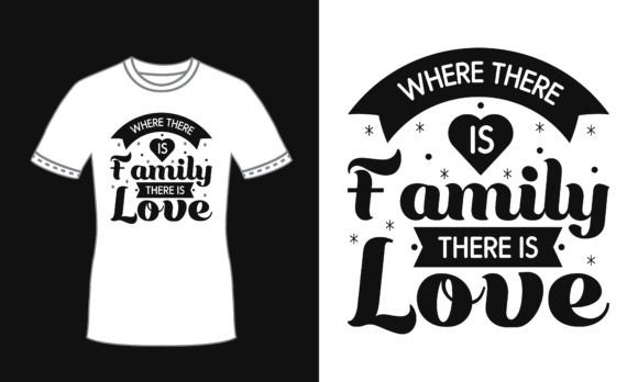 Family Quote Black Svg Typography Tshirt