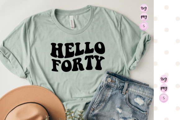 Hello Forty 40 Birthday Retro Embroidery Design Review