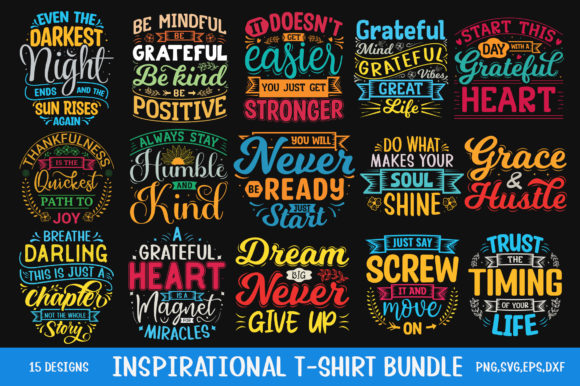 Inspirational T-shirt Design Bundle