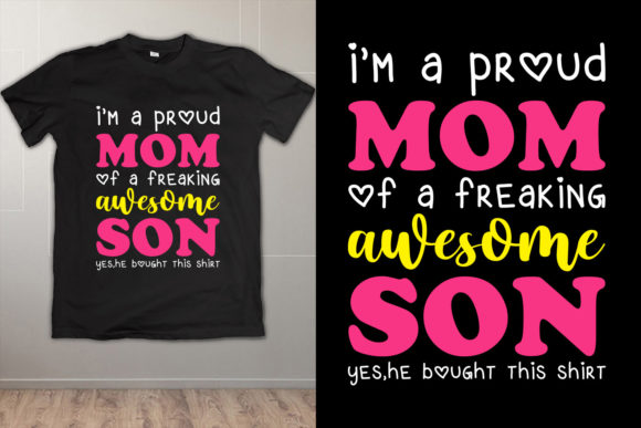 Mom T Shirt Design. Mom and Son Shirt